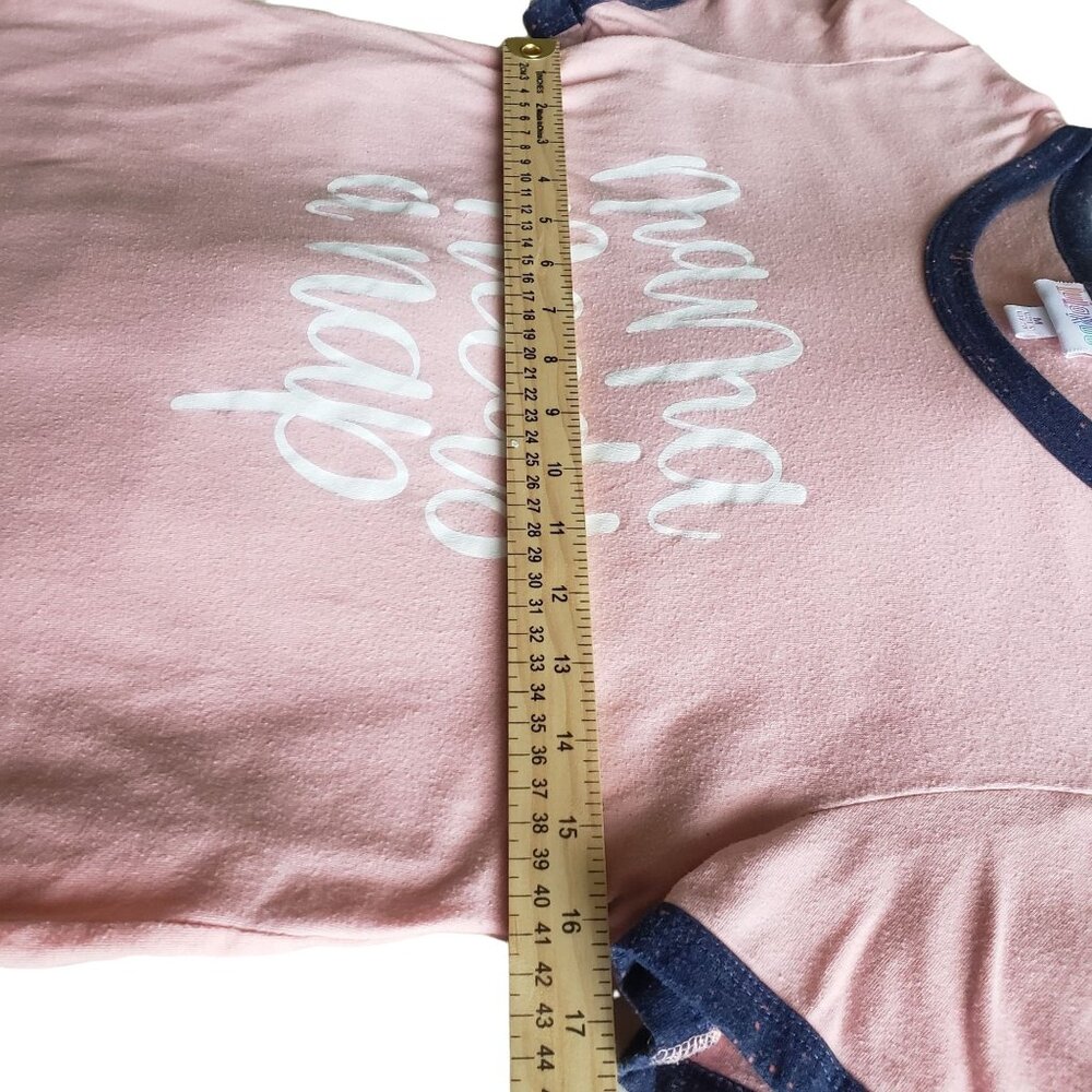 LulaRoe Liv T-Shirt Pajama Top Pink Mama Needs A Nap Sleepwear Women's Size M - Picture 8 of 9